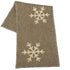 Handmade Gray Hand Felted Wool Christmas Table Runner - Snowflakes - 16"x44" - ARCADIA HOME